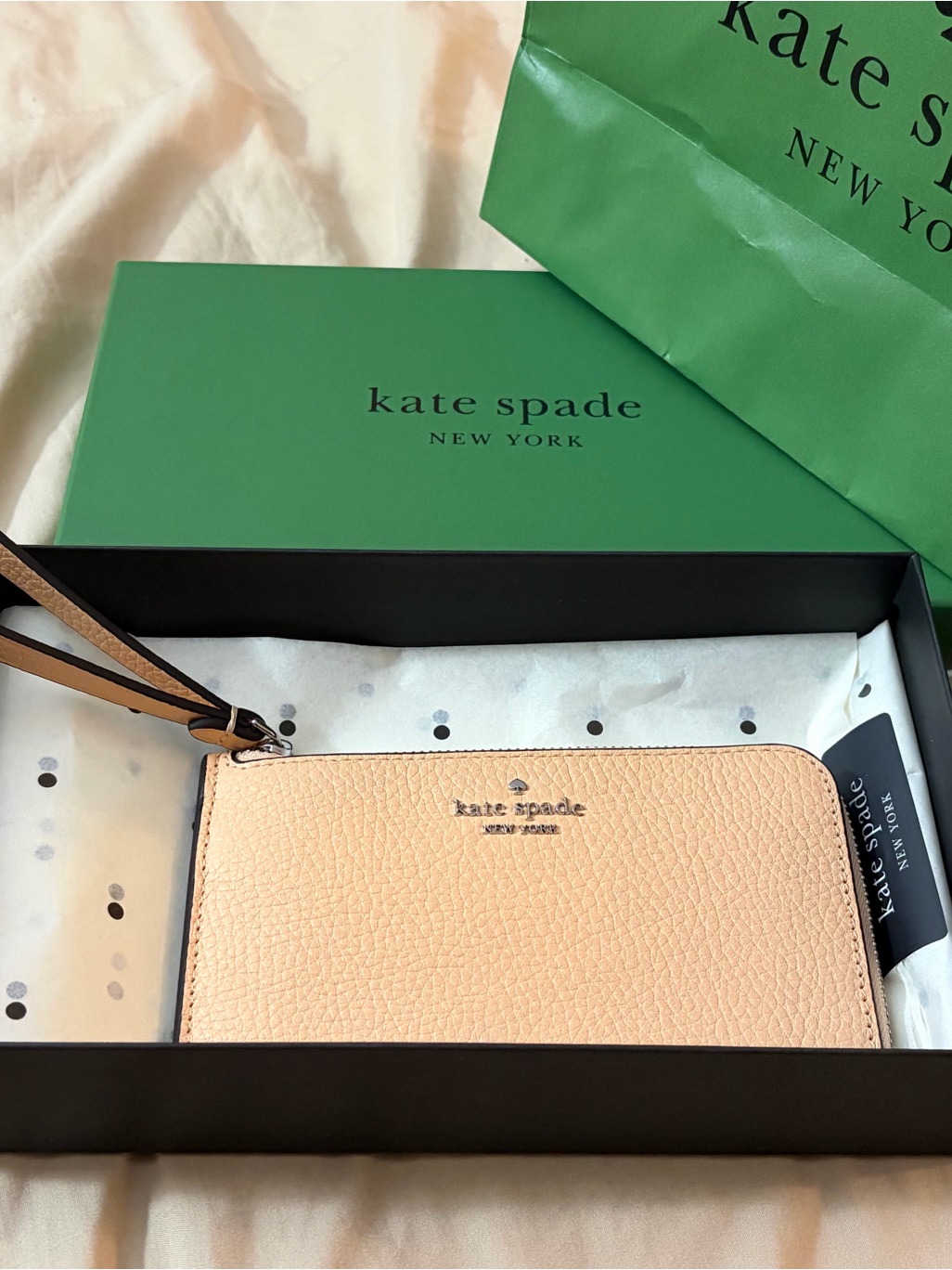 Kate Spade Blush Pink Zip Wristlet